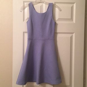 Periwinkle skater dress.
